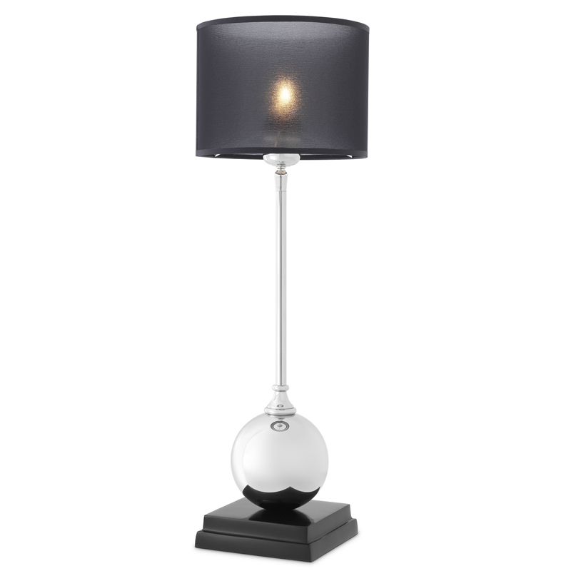 Настольная лампа Eichholtz Table Lamp Carnivale Никель Черный в Саратове | Loft Concept 