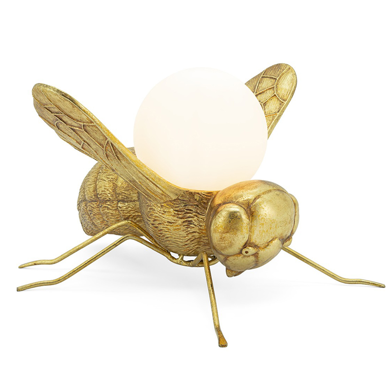 Настольная лампа ABHIKA LAMP BEE Золотой Белое матовое стекло Настольная лампа ABHIKA LAMP BEE Золотой Белое матовое стекло в Саратове | Loft Concept