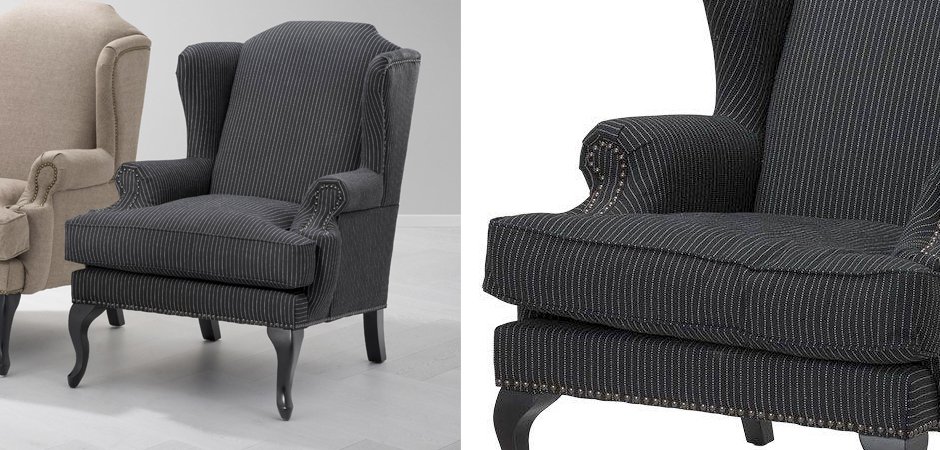 Кресло Eichholtz Chair Frank Sinatra Black & white Кресло Eichholtz Chair Frank Sinatra Black & white - Loft-Concept в Саратове