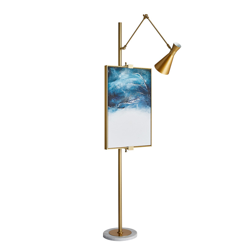 Торшер Researcher Floor Lamp Глянцевое золото Белый Торшер Researcher Floor Lamp Глянцевое золото Белый в Саратове | Loft Concept