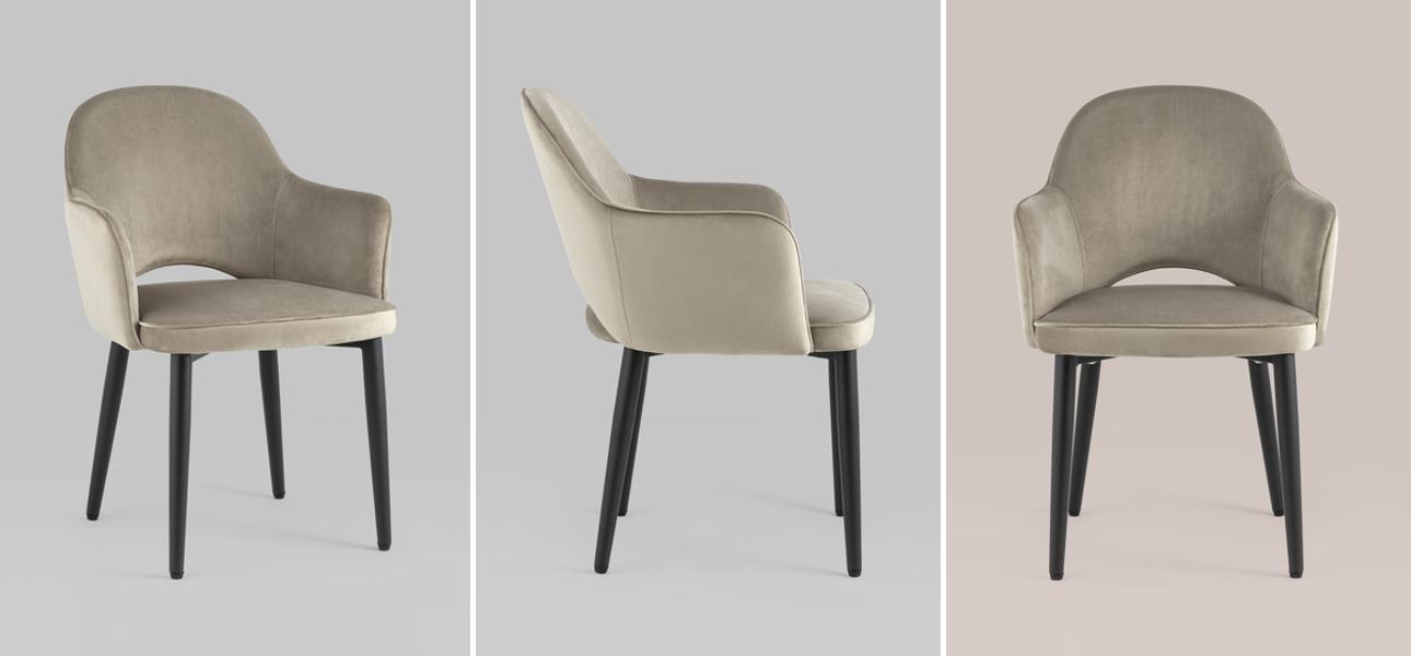 Стул SHARRON Велюр Шампань - фото