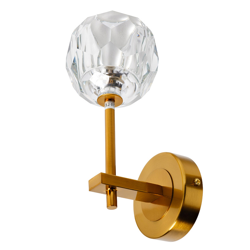 Бра RH Boule de Cristal Single Wall Lamp Gold матовое золото в Саратове | Loft Concept 