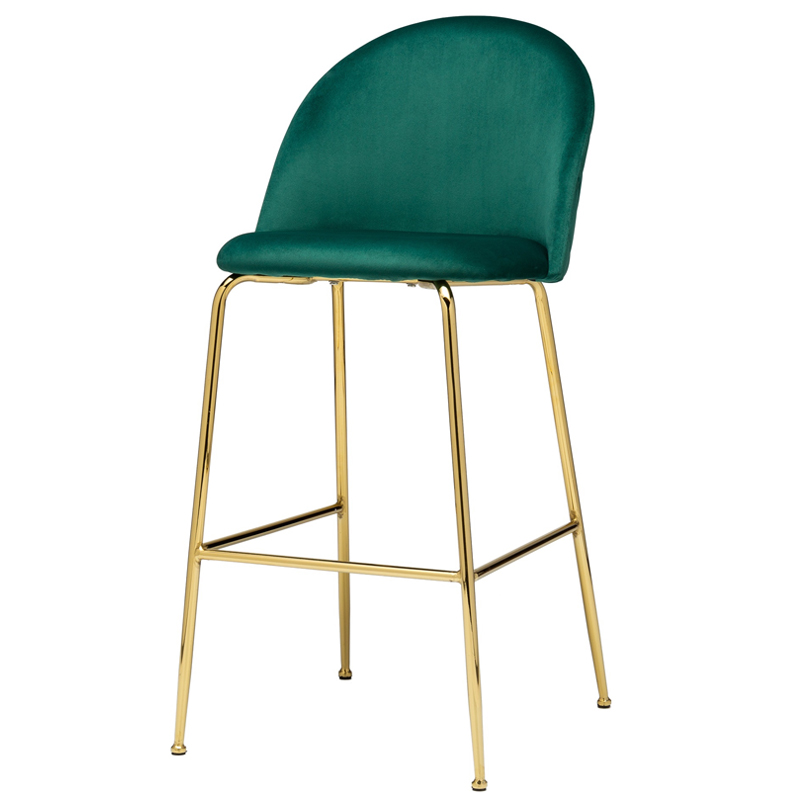 Барный стул Vendramin Bar Stool green Зеленый Глянцевое золото в Саратове | Loft Concept 