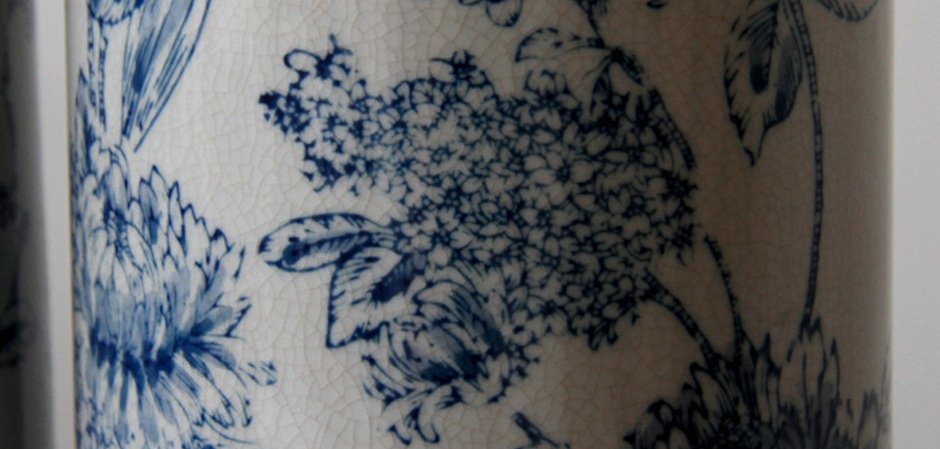 Вазы blue and white ornament Комплект из 2-х Вазы blue and white ornament Комплект из 2-х - Loft-Concept в Саратове