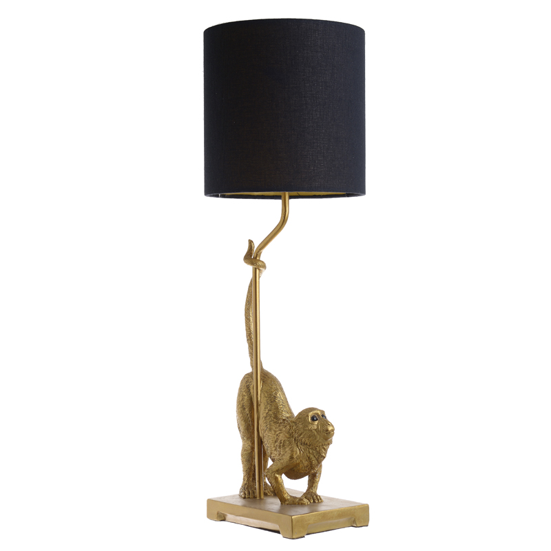 Настольная лампа Curious Monkey Table lamp Золотой Черный в Саратове | Loft Concept 