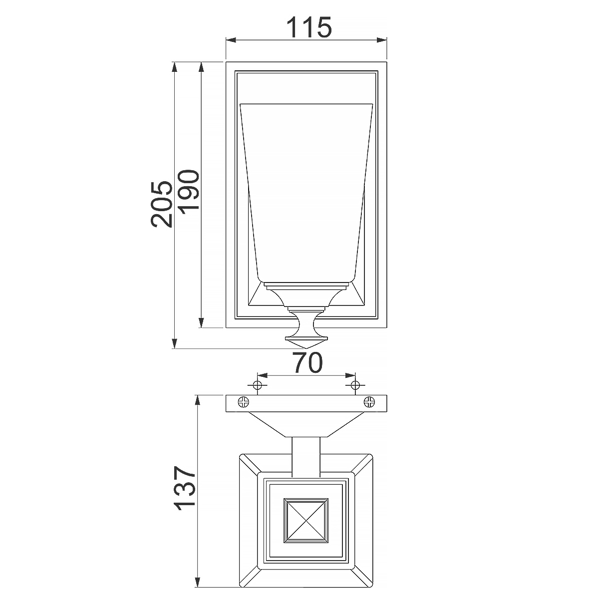 Бра с белым матовым плафоном на прямоугольном основании цвета хром Hinkley в Саратове