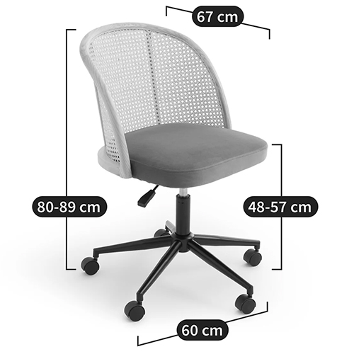Офисное кресло из велюра и ротанга Eilwen Rattan Wicker Chair Офисное кресло из велюра и ротанга Eilwen Rattan Wicker Chair в Саратове