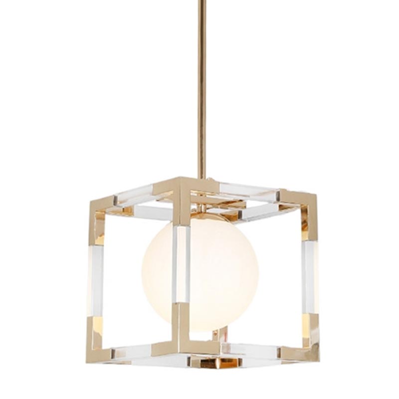 Подвесной светильник Dunvel Hanging lamp Белый Золотой в Саратове | Loft Concept 