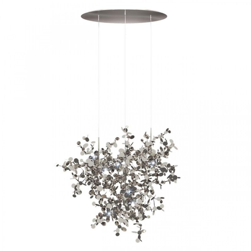 Люстра Terzani Argent Suspension Silver Pendant lamp диаметр 85 Серебряный в Саратове | Loft Concept 