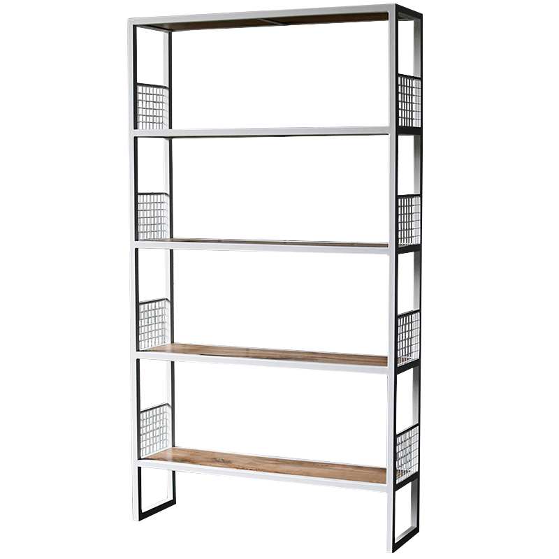 Стеллаж Richie Industrial Metal Rust White Rack Древесина Белый в Саратове | Loft Concept 