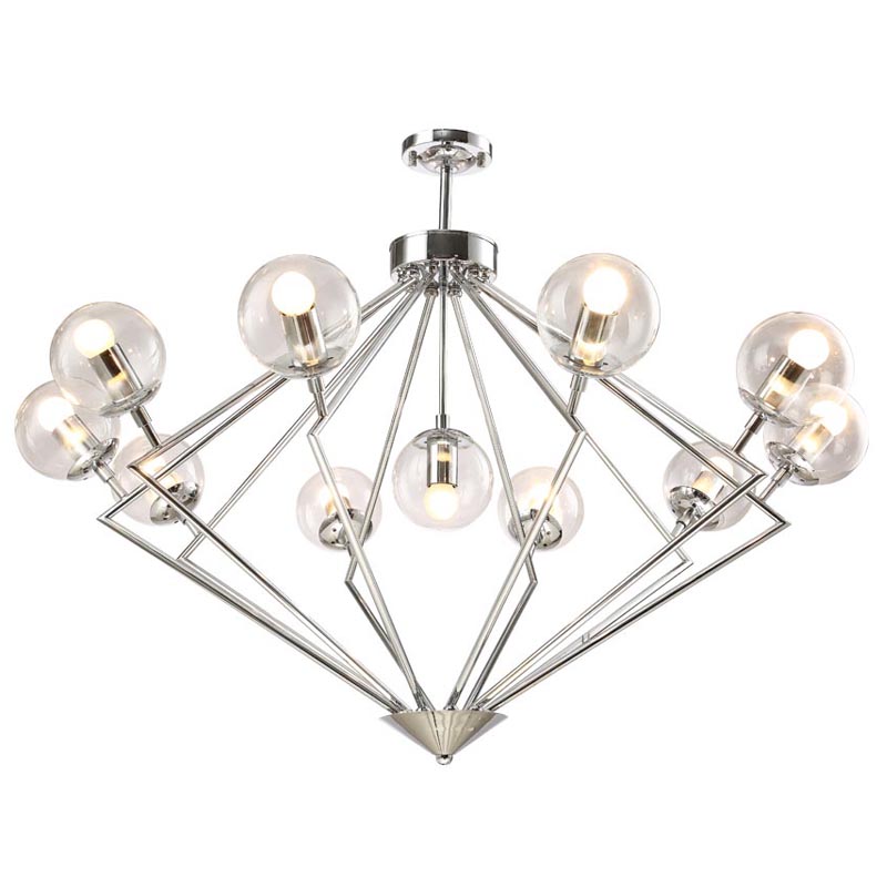 Люстра Liebaud Chandelier 11 lamp Хром в Саратове | Loft Concept 