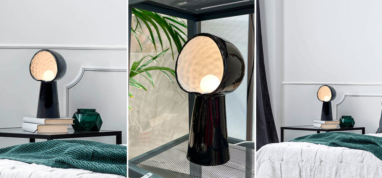 Настольная лампа KENI medium (чёрный) - фото