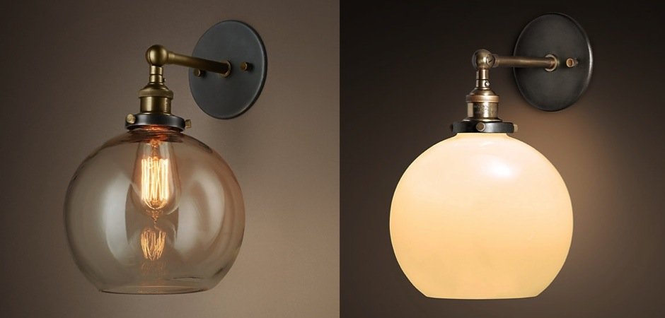 Бра Loft Clear Glass Sphere Cloche Бра Loft Clear Glass Sphere Cloche - Loft-Concept в Саратове