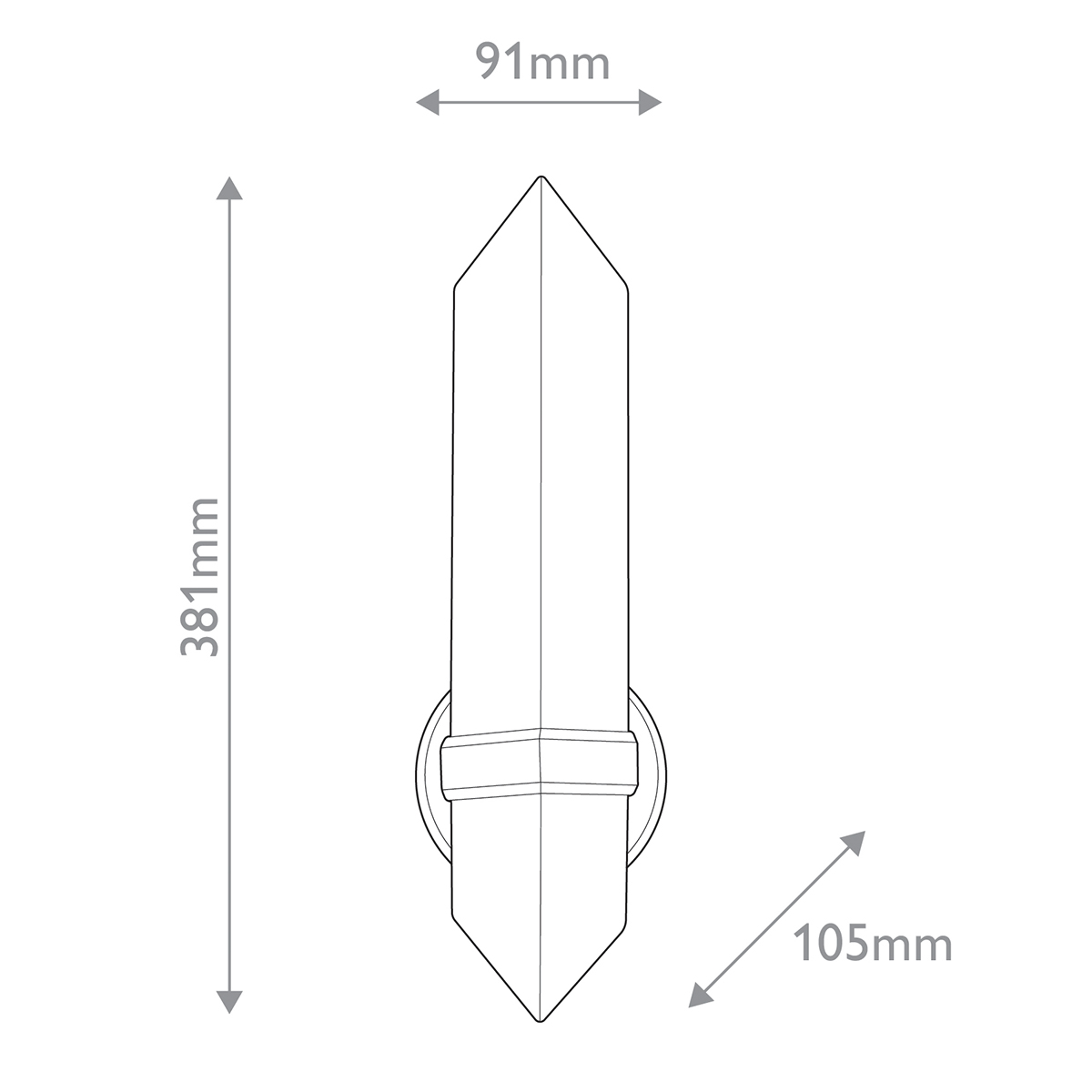 Бра черного цвета металлическое с вертикальным плафоном из алебстра Alora в Саратове