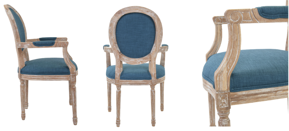 Стул French chairs Provence Blue ArmChair Стул French chairs Provence Blue ArmChair - Loft-Concept в Саратове