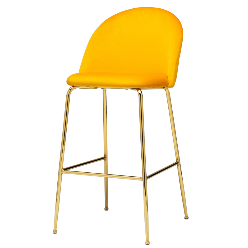 Барный стул Vendramin Bar Stool yellow Желтый Глянцевое золото в Саратове | Loft Concept 