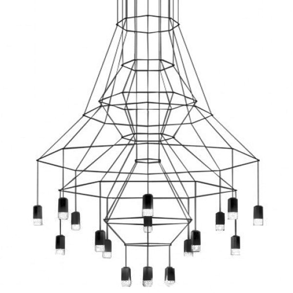 Подвесной светильник Vibia Wireflow 0315 Черный в Саратове | Loft Concept 