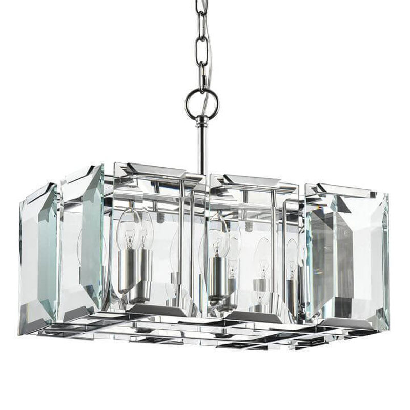 Люстра Harlow Crystal Square Chandelier chrome 6 Хром в Саратове | Loft Concept 