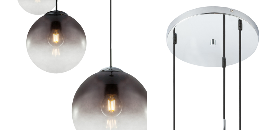 Люстра Ball Sunrise Pendant lamp smok 3 плафона Люстра Ball Sunrise Pendant lamp smok 3 плафона - Loft-Concept в Саратове
