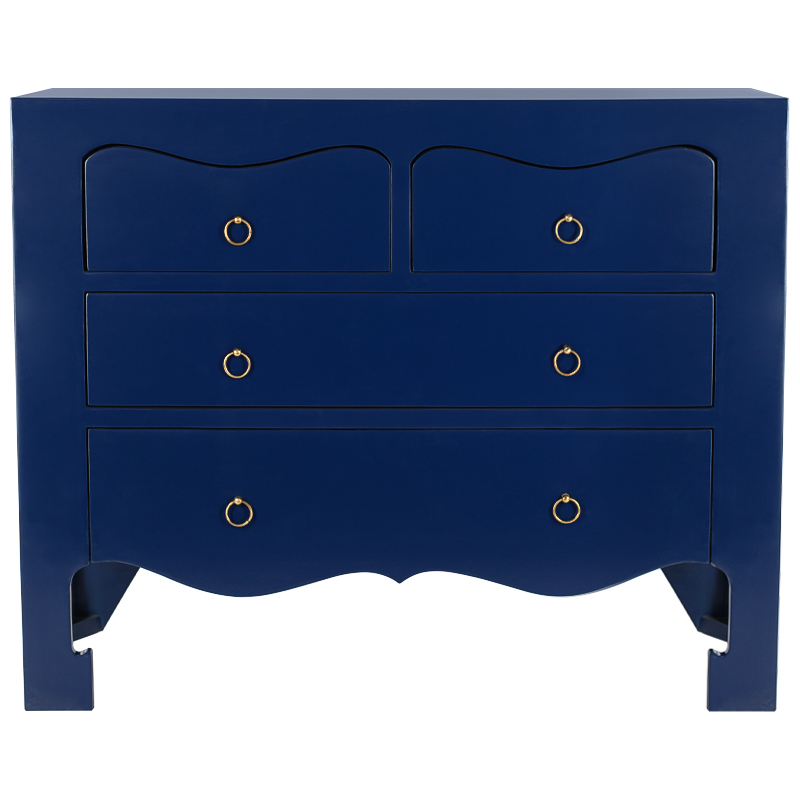 Комод темно-синий L.XV CHEST OF DRAWERS deep blue Темно-синий Золотой в Саратове | Loft Concept 