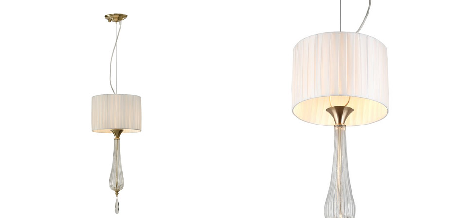 Подвесной светильник Fluff Brass с Абажуром Подвесной светильник Fluff Brass с Абажуром - Loft-Concept в Саратове