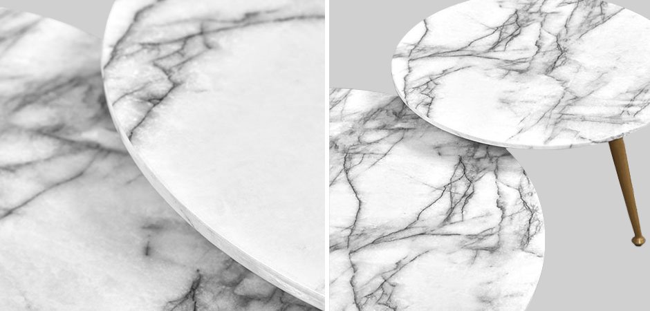 Комплект из двух столов Marble & Brass Комплект из двух столов Marble & Brass - Loft-Concept в Саратове