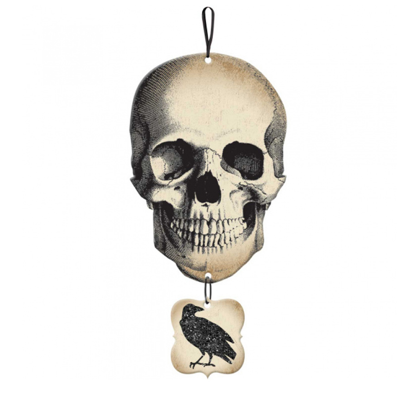 Аксессуар HALLOWEEN Hanging Skull Серый Черный в Саратове | Loft Concept 