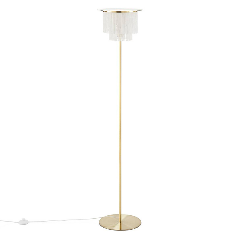 Торшер Houtique Floor lamp Cream Кремовый Латунь в Саратове | Loft Concept 