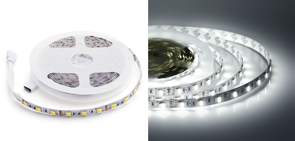 Комплект светодиодной ленты 14,4W/m 60LED/m 5050SMD теплый белый/холодный белый 2,5M Комплект светодиодной ленты 14,4W/m 60LED/m 5050SMD теплый белый/холодный белый 2,5M - Loft-Concept в Саратове