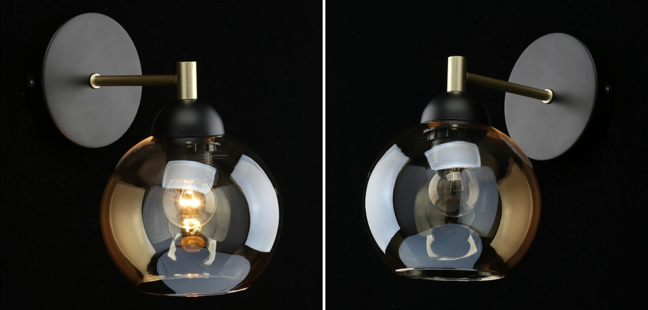 Бра c дымчатым стеклом Smoky Sphere - фото №1