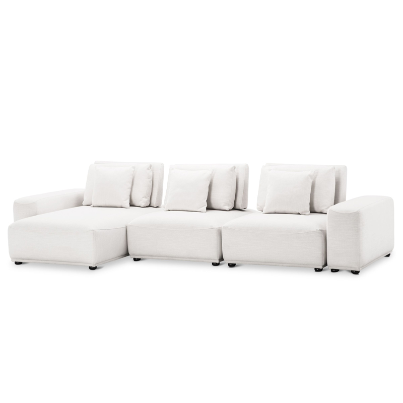 Диван Eichholtz Sofa Mondial Lounge white Белый Черный в Саратове | Loft Concept 