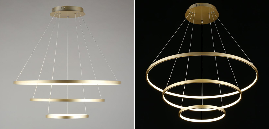 Люстра Ring Horizontal Trio Gold Люстра Ring Horizontal Trio Gold - Loft-Concept в Саратове