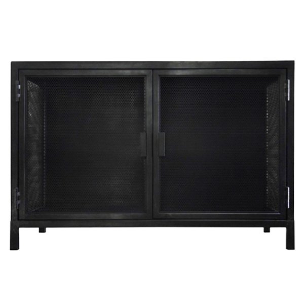 Буфет с 2-мя дверцами из металлической сетки Industrial Loft Dark Metal 2 Door Beto Cabinet Черный в Саратове | Loft Concept 