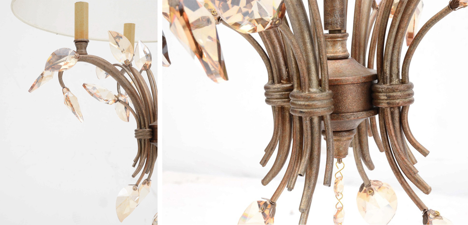 Люстра Malory Crystal Petals Chandelier - фото