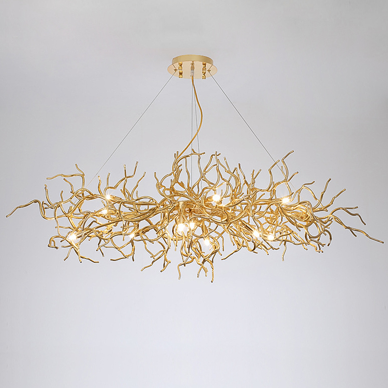 Люстра Felicite Long Gold Branches Chandelier Золотой в Саратове | Loft Concept 