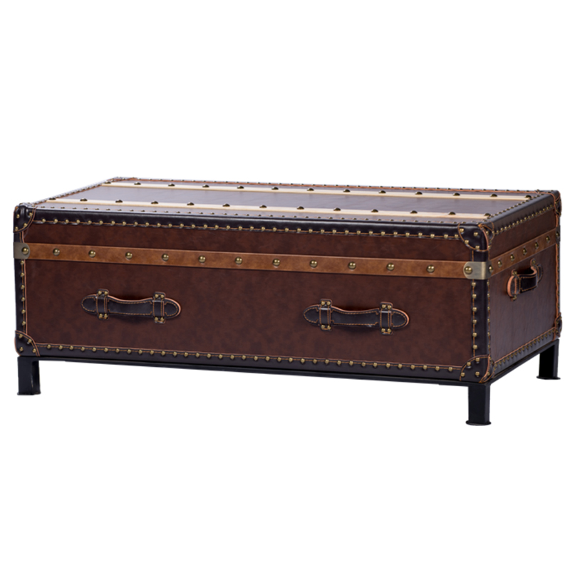 Кофейный Стол-Сундук Mayfair Steamer Trunk Коричневый винтаж Кофейный Стол-Сундук Mayfair Steamer Trunk Коричневый винтаж в Саратове | Loft Concept