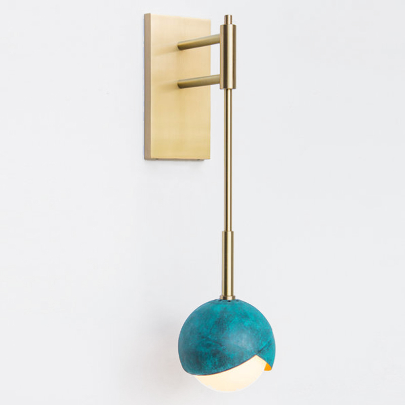 Бра Trella studio BENEDICT SCONCE Белый Бирюзовый Бра Trella studio BENEDICT SCONCE Белый Бирюзовый в Саратове | Loft Concept