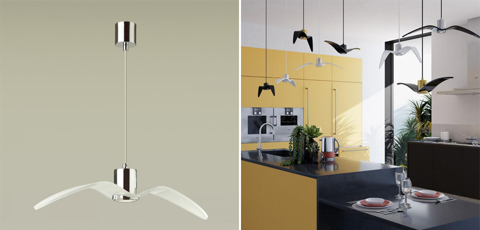 Подвесной светильник Seagull Average Chrome белый Подвесной светильник Seagull Average Chrome белый - Loft-Concept в Саратове