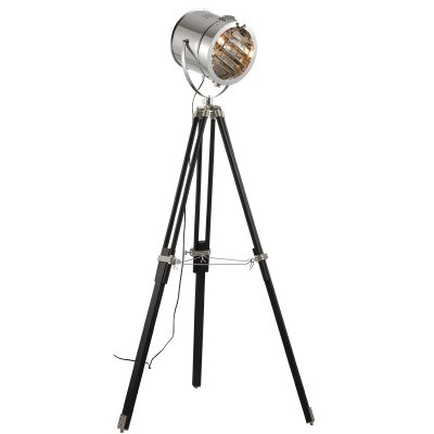 Торшер Spotlight Lofter Wooden Черный Хром Прозрачный Торшер Spotlight Lofter Wooden Черный Хром Прозрачный в Саратове | Loft Concept