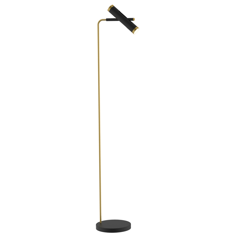 Торшер Rainer Floor Lamp black Черный Золотой в Саратове | Loft Concept 