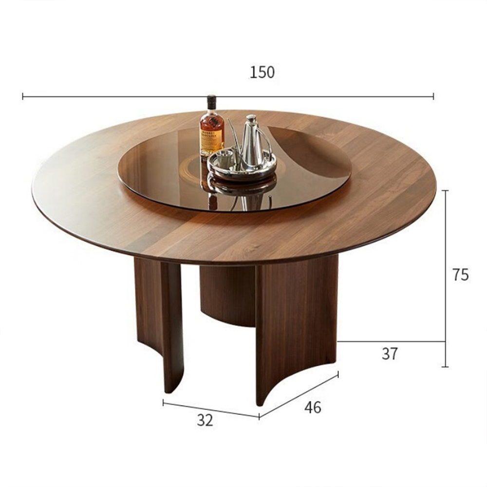 Стол обеденный круглый с двойной столешницей Walnut Wood Table Стол обеденный круглый с двойной столешницей Walnut Wood Table в Саратове