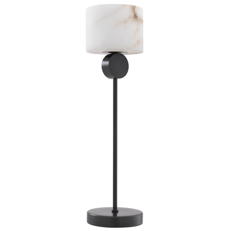 Настольная лампа Eichholtz Table Lamp Etruscan Bronze Темная бронза Белый в Саратове | Loft Concept 