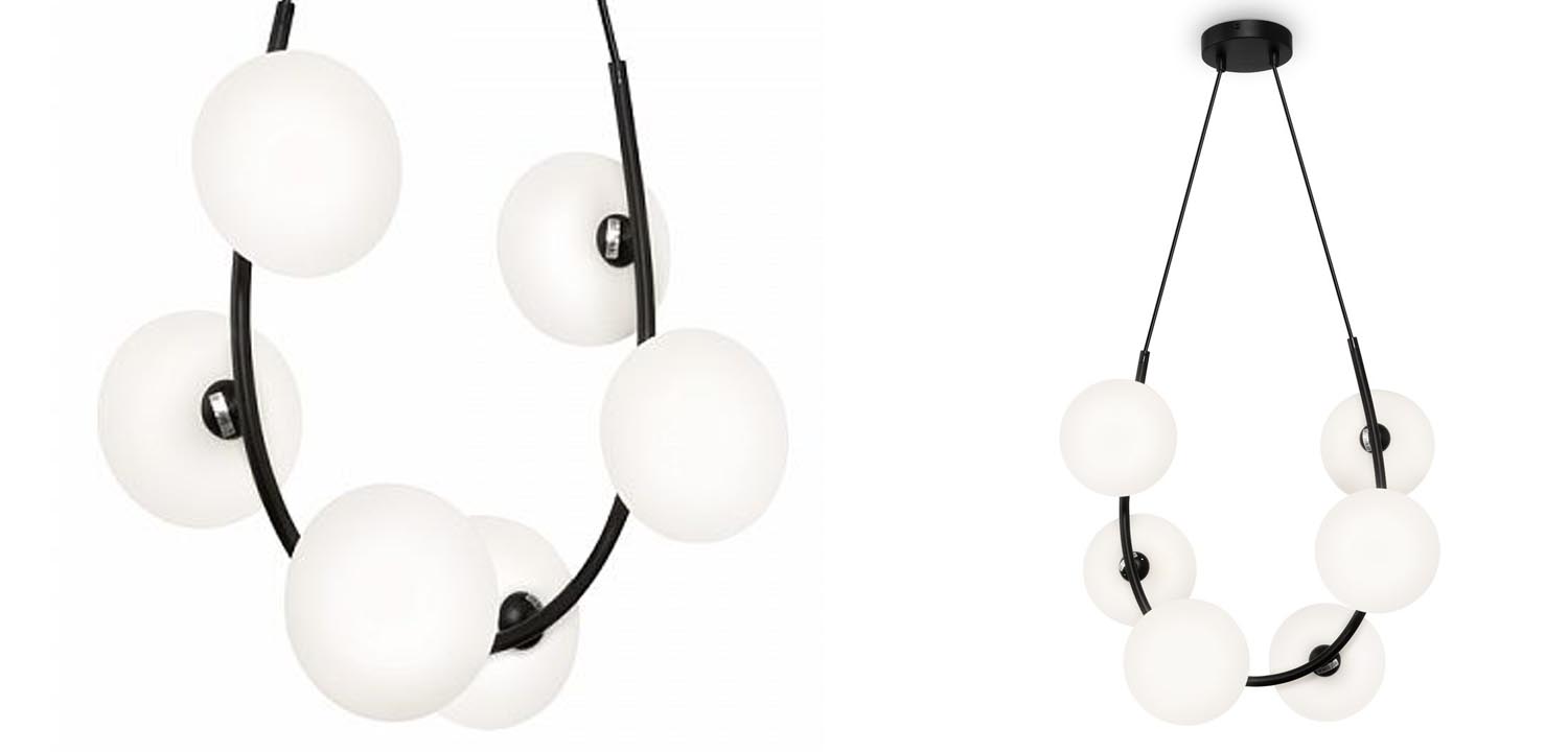 Люстра Marcan 6 Ball Chandelier Black - фото