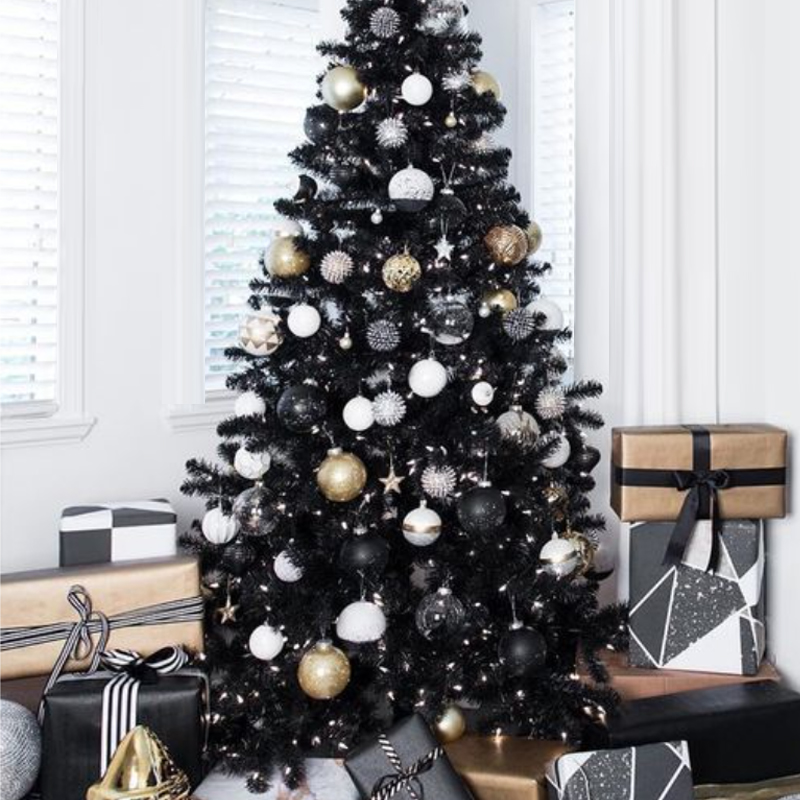 Дизайнерская Ель Christmas Tree Black and Gold Decor Черный Белый Золотой в Саратове | Loft Concept 