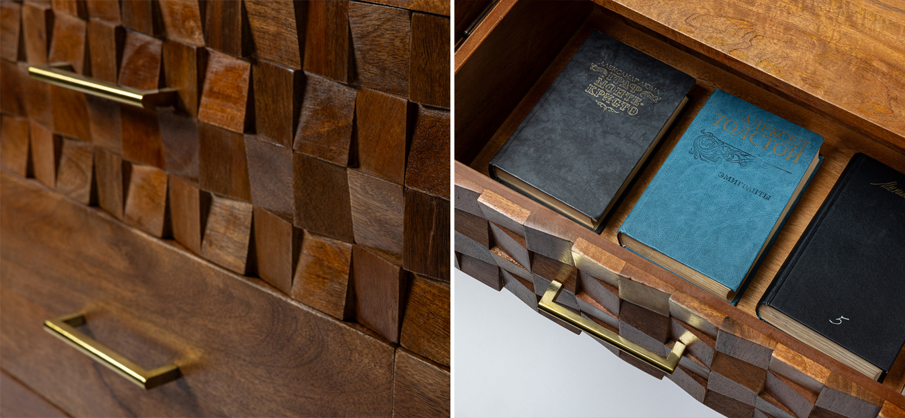 Комод из массива с выдвижными ящиками Yesenka - фото