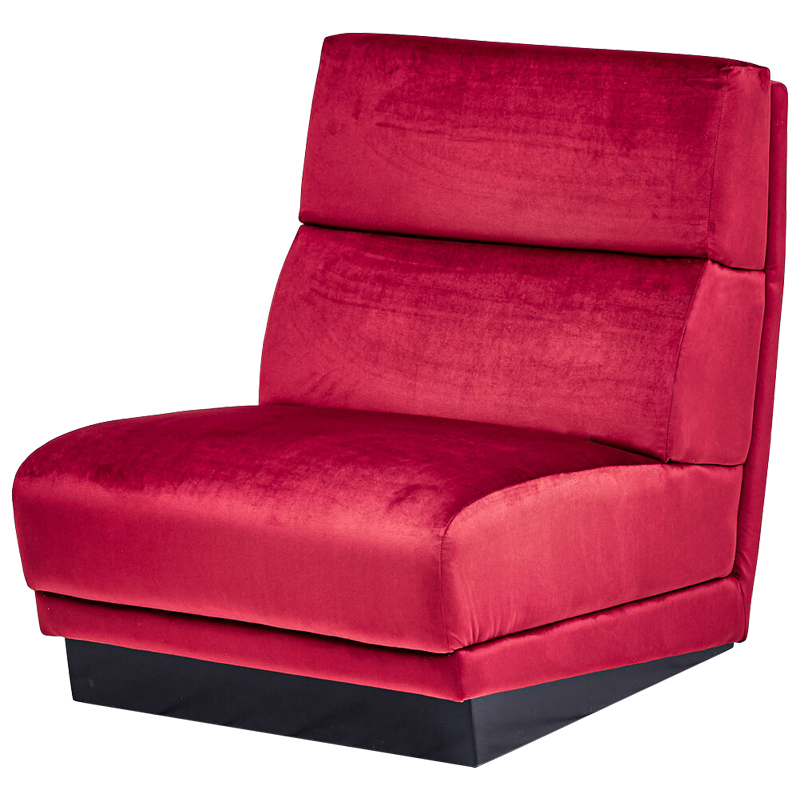 Кресло Berkeley Chair Crimson Малиновый (Crimson) Черный в Саратове | Loft Concept 