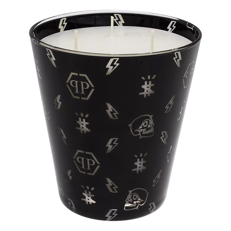 Свеча Philipp Plein Candle Monogram M Черный Белый в Саратове | Loft Concept 