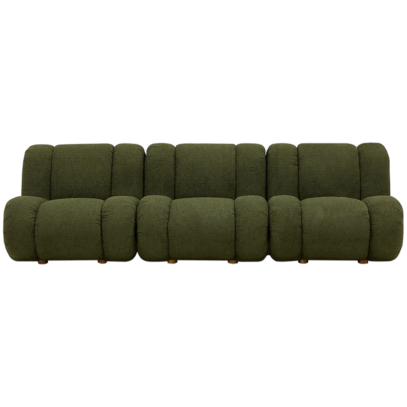 Модульный диван Erasmus Modular Sofa Green Зеленый Коричневый в Саратове | Loft Concept 