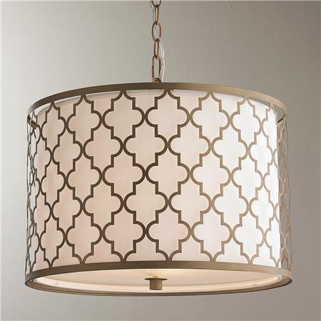 Люстра Contempo Arabesque Convertible Drum Pendant Латунь в Саратове | Loft Concept 