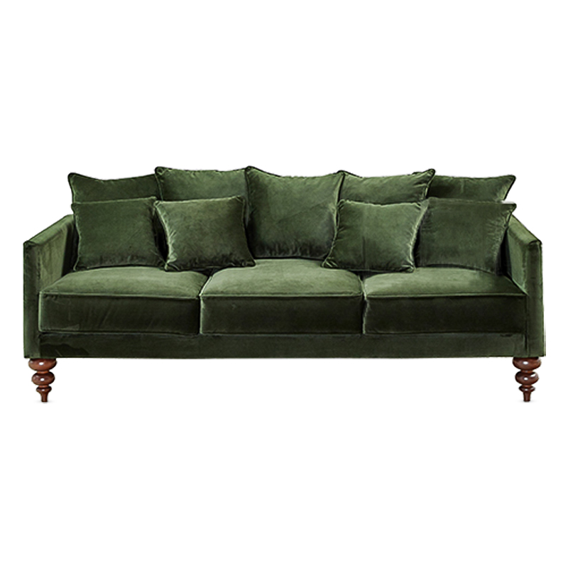 Диван Graceful Details Sofa Green Коричневый Зеленый в Саратове | Loft Concept 